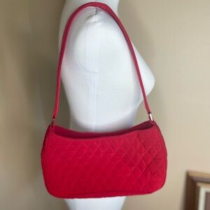 VERA BRADLEY RED QUILTED SMALL SHOULDER BAG